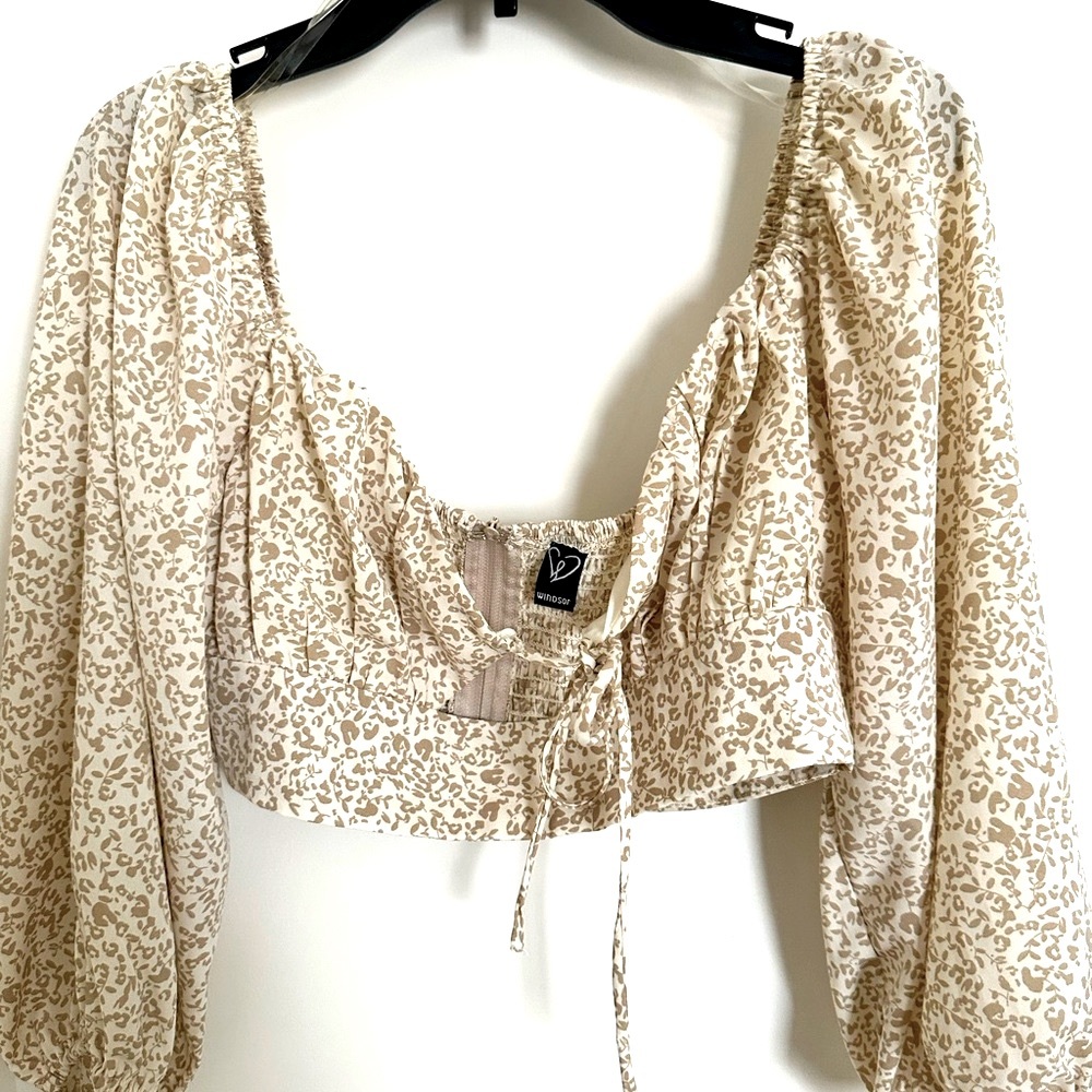 Cream crop top
